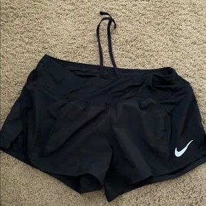 Black womens Nike track shorts